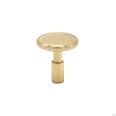 Spira polished brass furniture knob