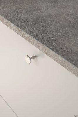 Spira furniture knob, polished nickel-plated brass