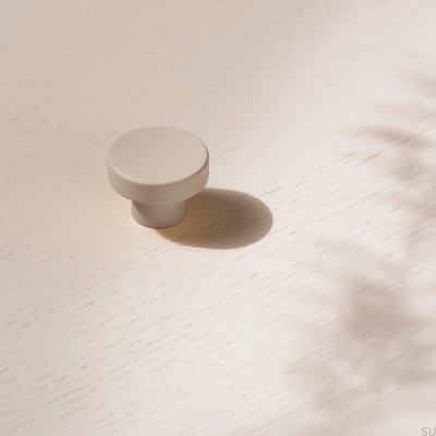 Circular Metal furniture knob Greige
