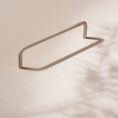 Thread 128 metal Greige oblong furniture handle