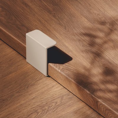 Hide 40 edge furniture handle, metal, Greige