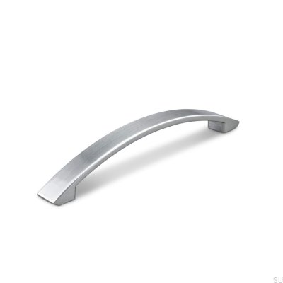 Anzio 128 brushed silver oblong furniture handle