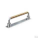 157154SP--Uchwyt-meblowy-podłużny-Asissi-Wrapped-128-Srebrny-Szczotkowany-z-Jasną-Brązową-Skórą-Teofils-Skandynawskie-Uchwyty_1