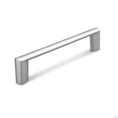 Bardi 128 brushed silver oblong furniture handle