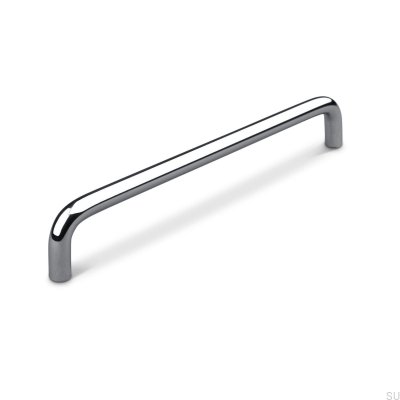 Barga 192 oblong furniture handle, polished chrome