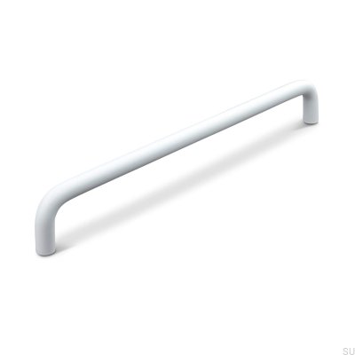 Barga 224 oblong furniture handle, metal, matt white