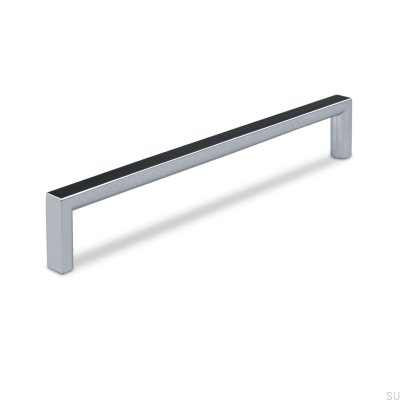 Oblong furniture handle Calabro 160, polished chrome