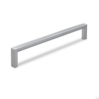 Oblong furniture handle Calabro 160 Brushed Silver