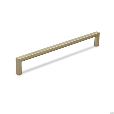 Oblong furniture handle Calabro 192 Brushed Gold