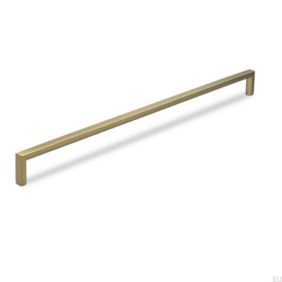Oblong furniture handle Calabro 320 Brushed Gold