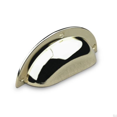 Conti 64 gold polished shell furniture handle