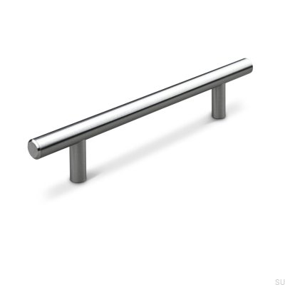 Parma 128 silver brushed longitudinal furniture handle