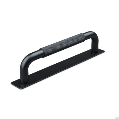 Perugia 128 oblong furniture handle, metal, matt black