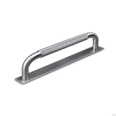 Oblong furniture handle Perugia 160 Brushed Silver