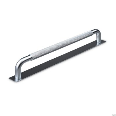 Oblong furniture handle Perugia 224 Silver