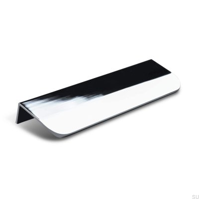 Poppi 136 edge furniture handle, polished chrome