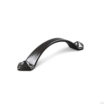 Saint Tropez 96 oblong furniture handle, Matte Black Metal
