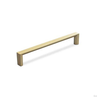 Oblong furniture handle Sala 160, brushed gold
