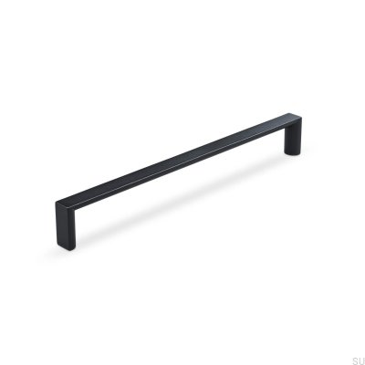 Oblong furniture handle Room 192, metal, matt black