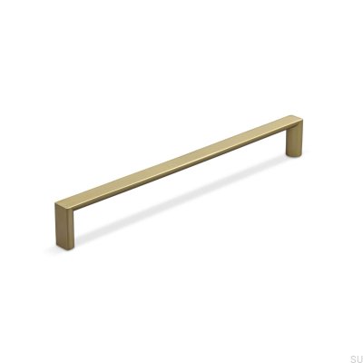 Oblong furniture handle Sala 192, brushed gold