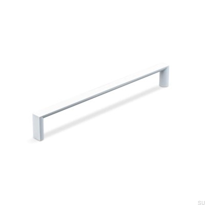 Oblong furniture handle Room 192, Metal, White Matt