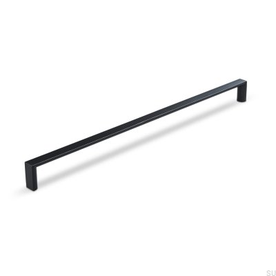 Oblong furniture handle Sala 320, metal, matt black