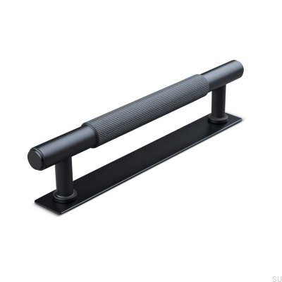 Salo Stripe 128 oblong furniture handle, metal, matt black