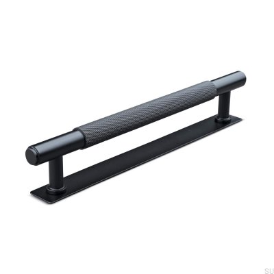 Salo 160 elongated furniture handle, metal, matt black
