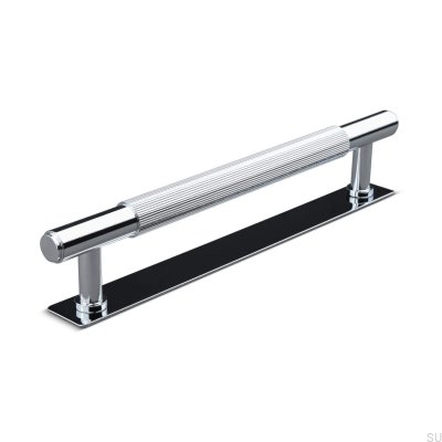 Salo Stripe 160 oblong furniture handle, polished chrome