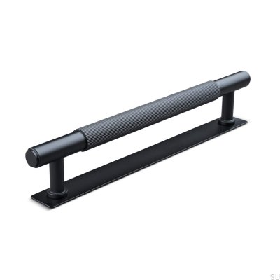Salo Stripe 160 oblong furniture handle, metal, matt black