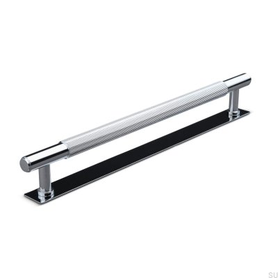 Salo Stripe 224 oblong furniture handle, polished chrome