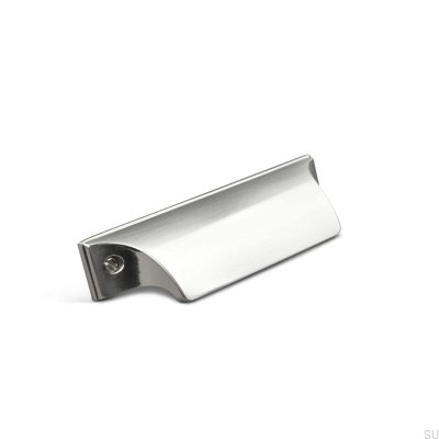 Shell furniture handle Trani 64 Brushed Silver