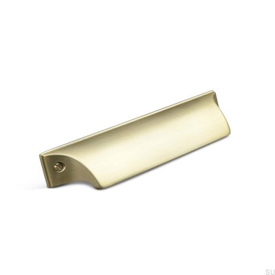 Trani 96 Brushed Gold shell furniture handle