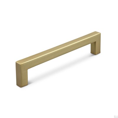 Tripoli 128 Brushed Gold oblong furniture handle