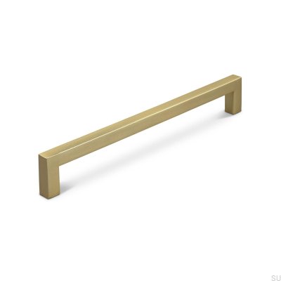 Tripoli 192 brushed gold oblong furniture handle