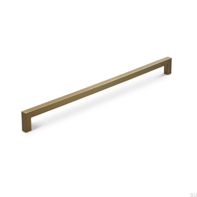 Tripoli 320 brushed gold oblong furniture handle