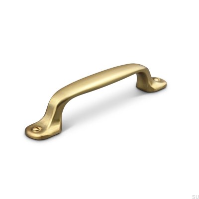Vallo 96 elongated furniture handle, brushed gold