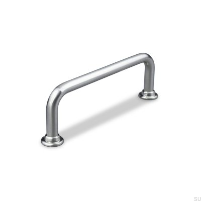 Venosa 96 oblong furniture handle, brushed silver