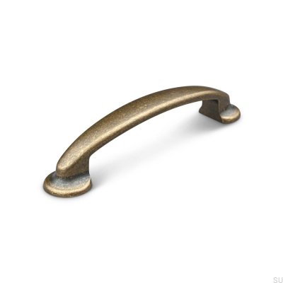 Vittoria 96 oblong furniture handle, oxidized metal
