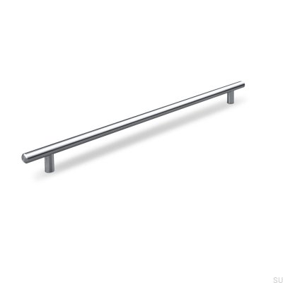 Aveiro 320 oblong furniture handle, brushed steel