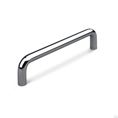 Barga 128 oblong furniture handle, polished chrome