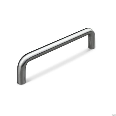 Barga 128 longitudinal furniture handle, brushed silver