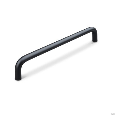 Barga 192 oblong furniture handle, metal, matt black