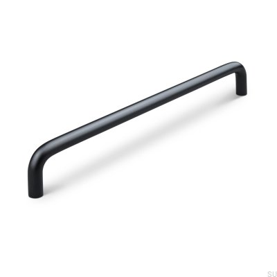Barga 224 oblong furniture handle, metal, matt black