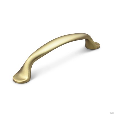 Barletta 96 elongated furniture handle, brushed gold