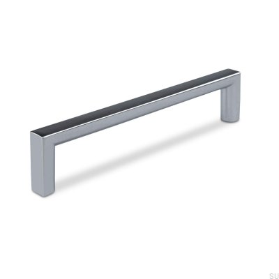 Calabro 128 oblong furniture handle, polished chrome
