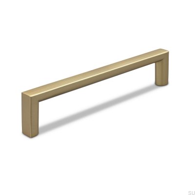 Oblong furniture handle Calabro 128 Brushed Gold