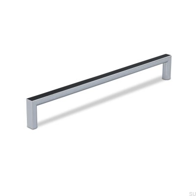 Calabro 192 oblong furniture handle, polished chrome