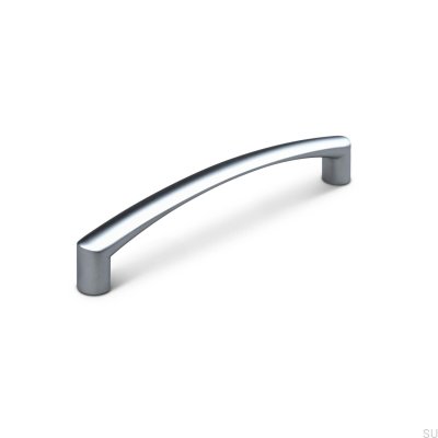Oblong furniture handle Celano 128 Silver