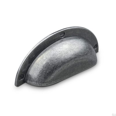 Conti 64 antique tin shell furniture handle